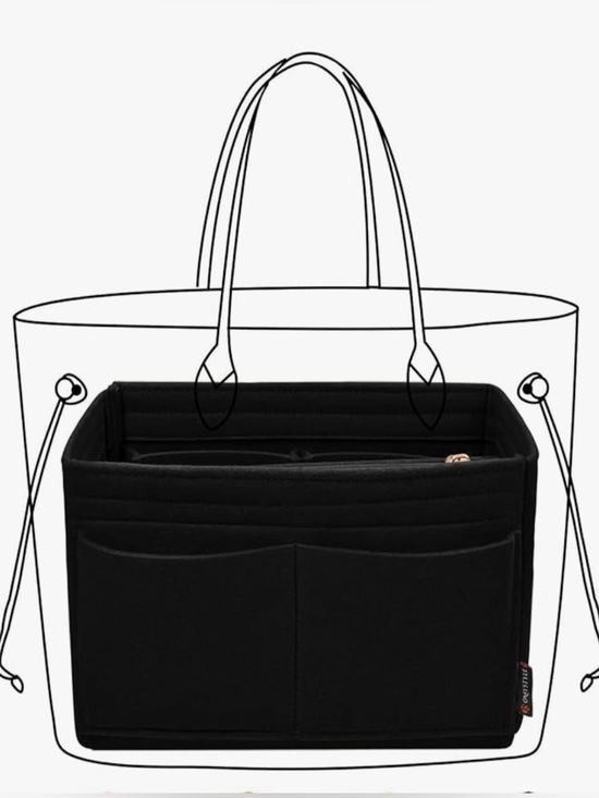 Handbags - XL Black Tote Bag Organizer